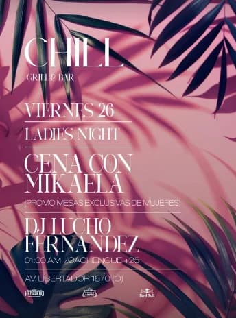 Cena con Mikaela & Lucho Fernandez Dj Set