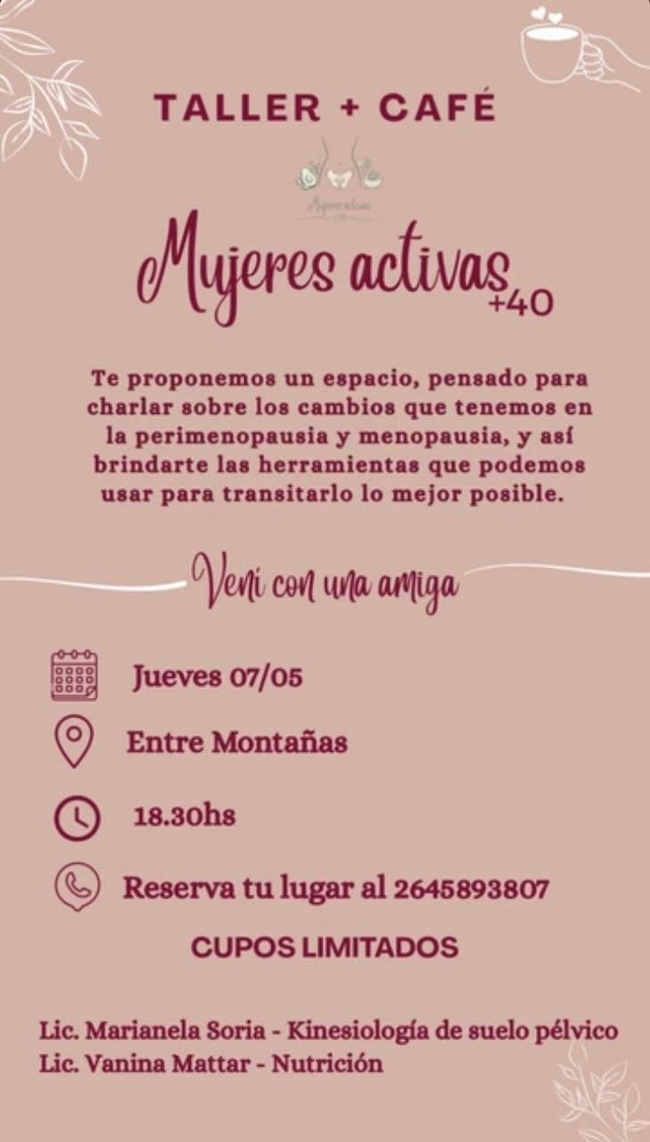 Taller + Cafe - Mujeres Activas +40