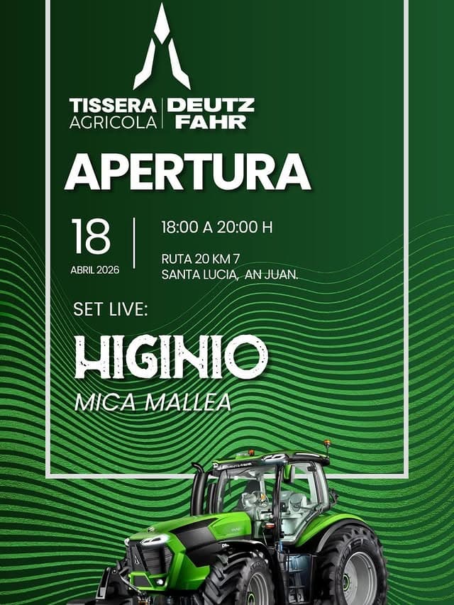 Apertura Tissera Agricola - Higinio