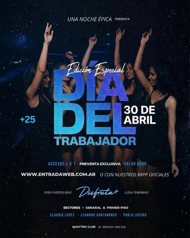 Una Noche Epica presenta Dia del Trabajador