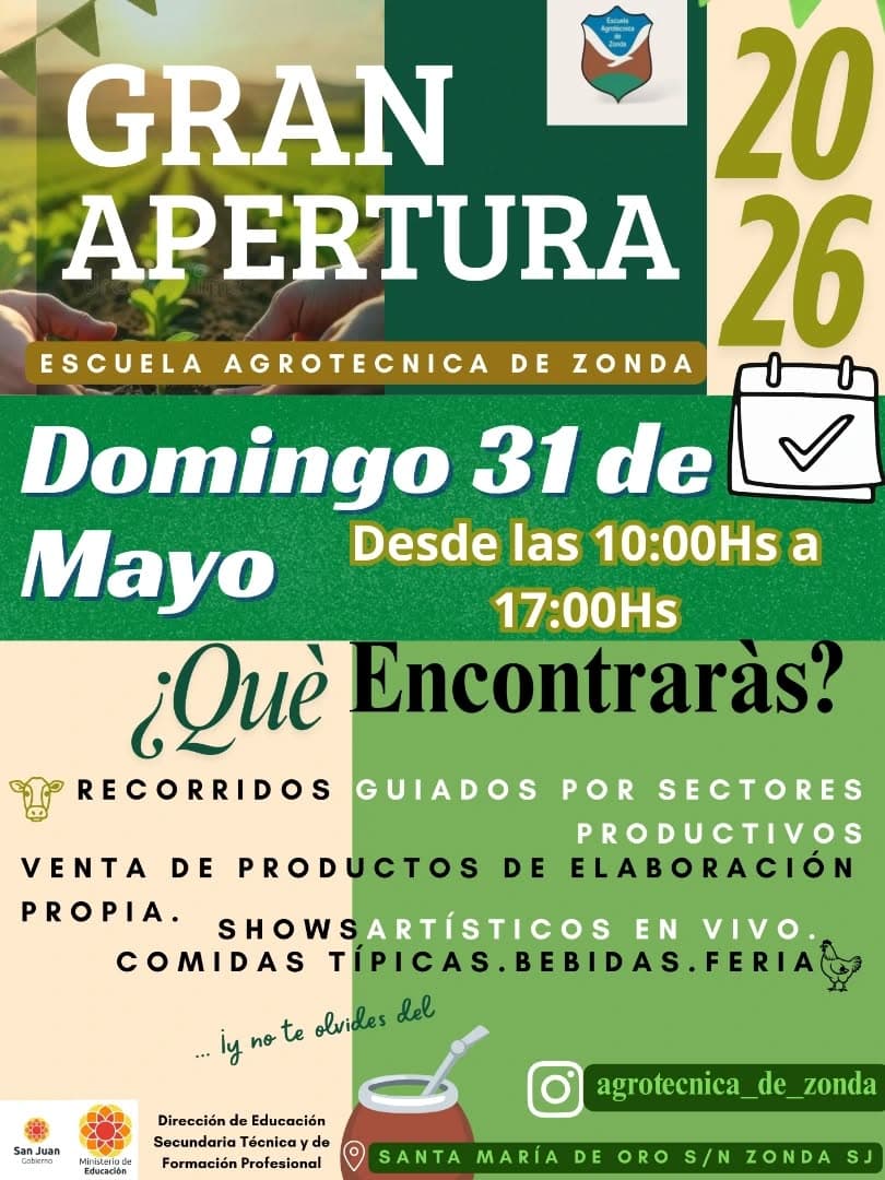 Gran Apertura Escuela Agrotecnica de Zonda