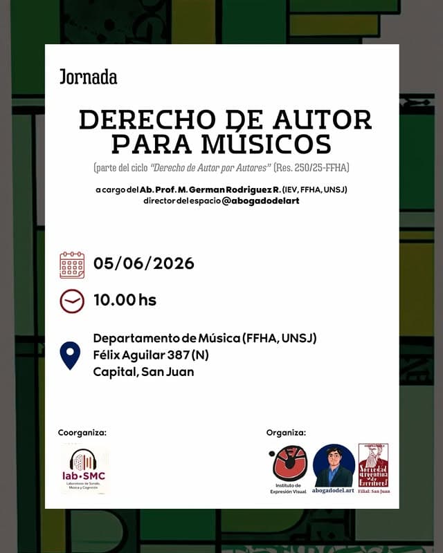 Jornada de Derecho de Autor Para Musicos