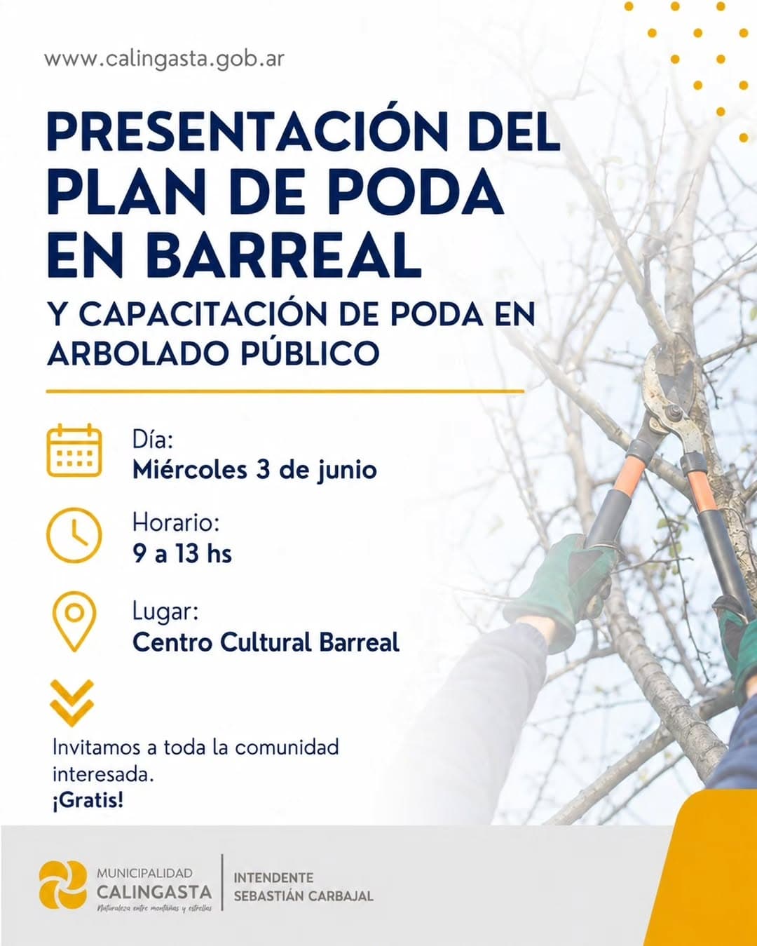 Presentacion del Plan de Poda En Barreal