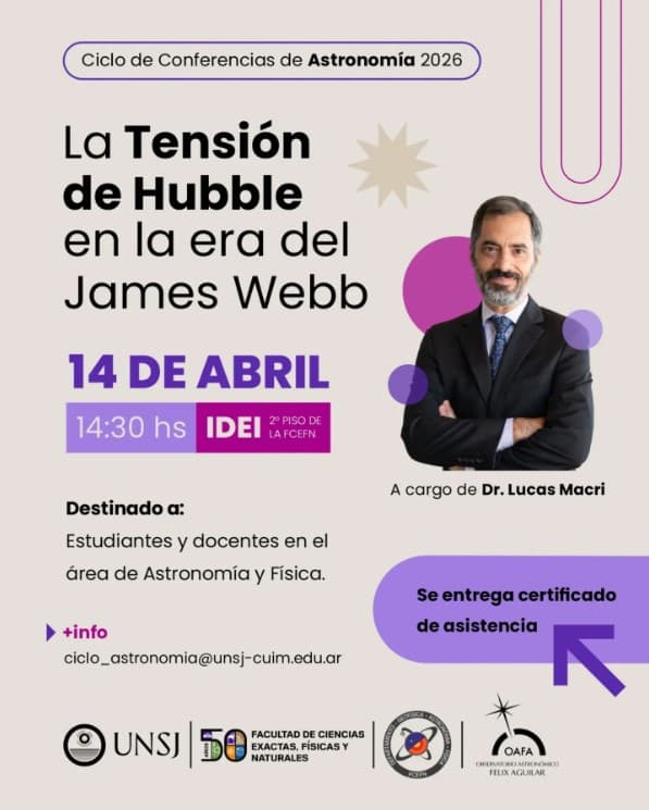Ciclo de Conferencias de Astronomia - La Tension de Hubble en la Era del James Webb
