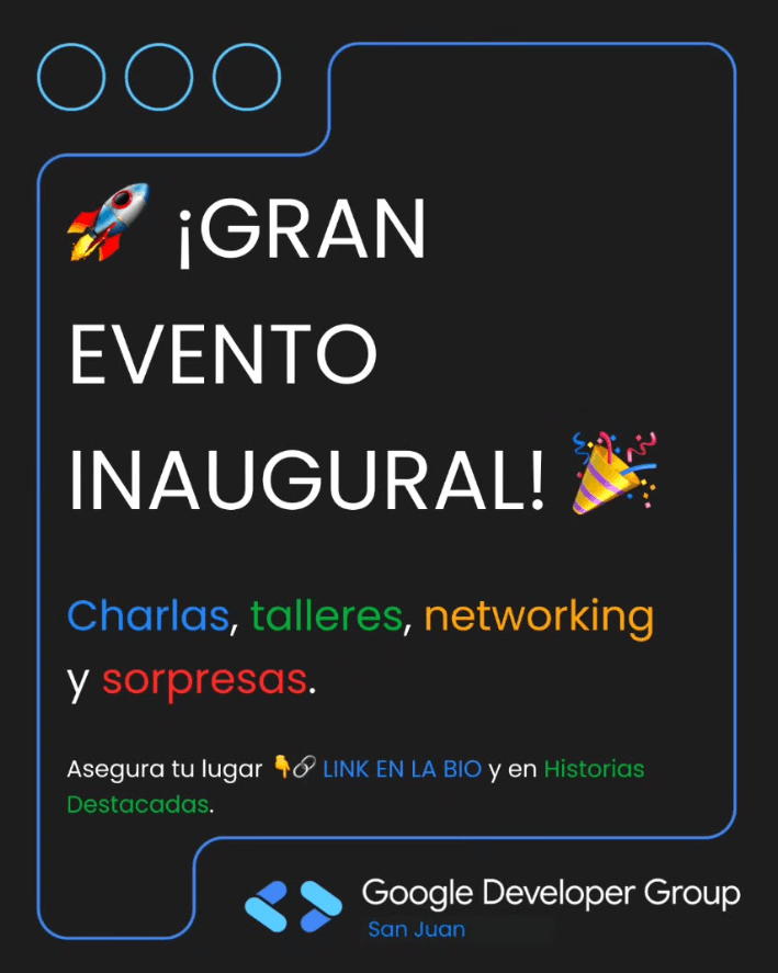 Evento Inaugural - GDG San Juan