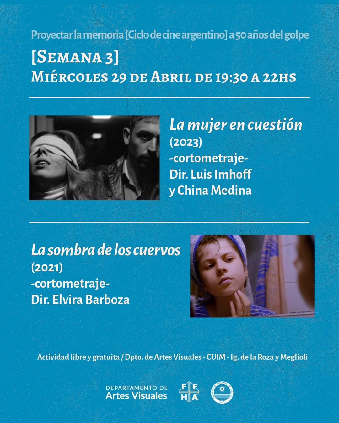 Proyectar la Memoria - Ciclo de Cine Argentino a 50 Años del Golpe