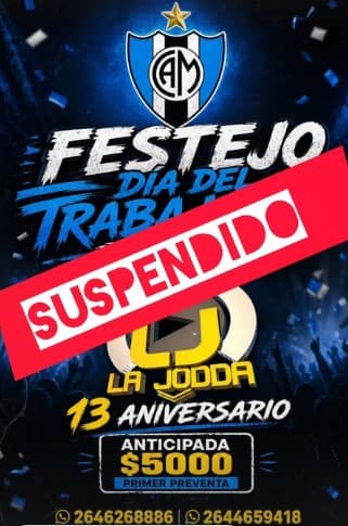Suspendido > Festejo Dia del Trabajador - La Jodda