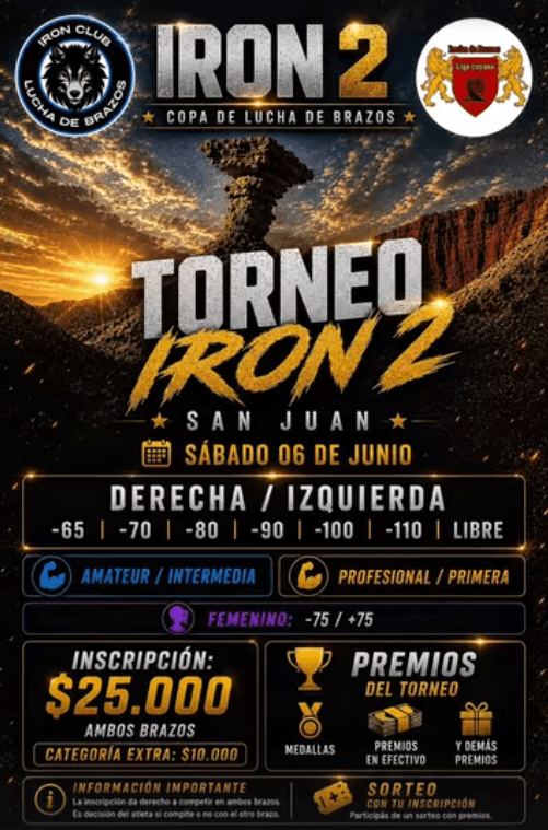 Torneo Iron 2 - Copa de Lucha de Brazos
