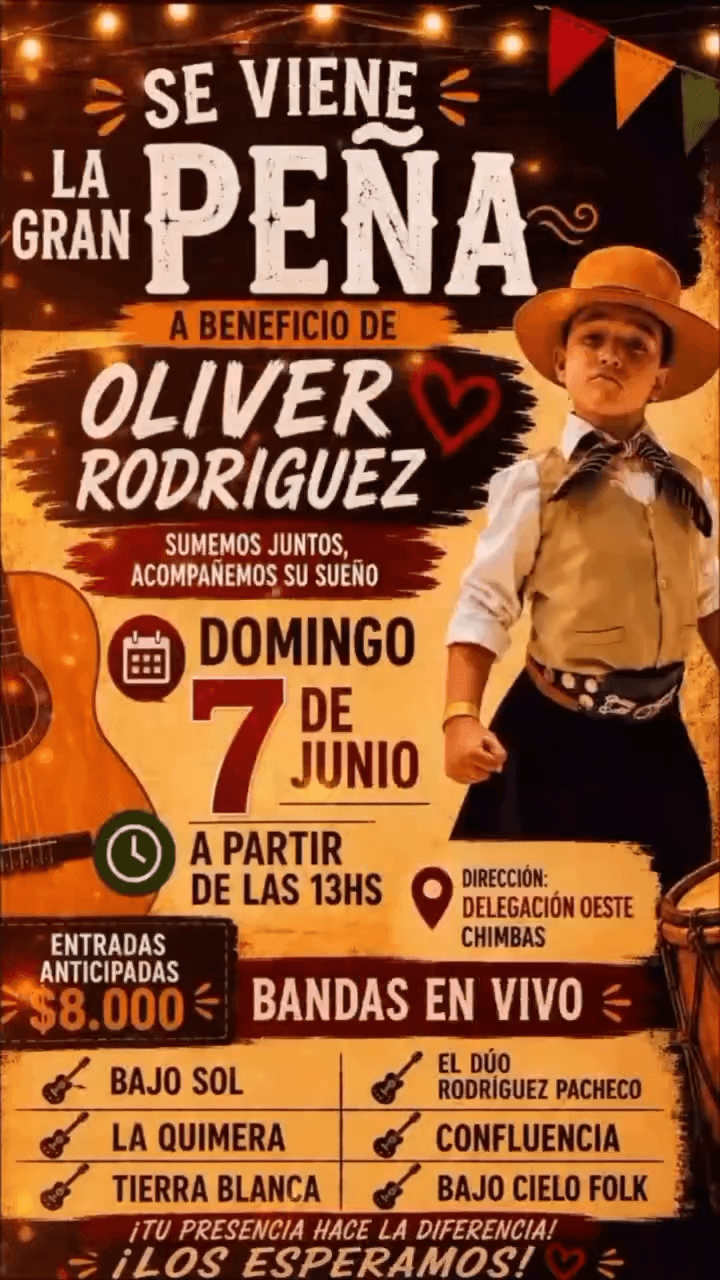 Peña a Beneficio de Oliver Rodriguez