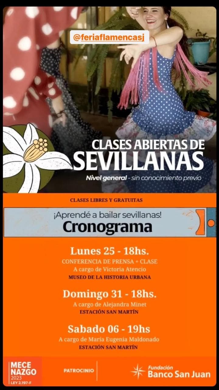 Clases abiertas de Sevillanas