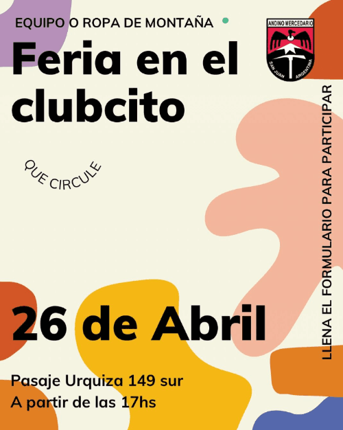 Feria en el Club Andino Mercedario