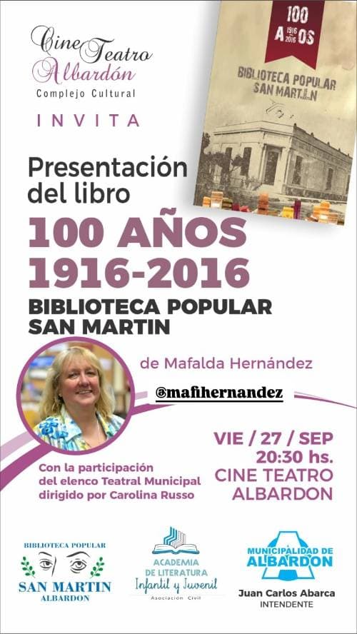 Presentacion del Libro: 100 Años 1916-2016