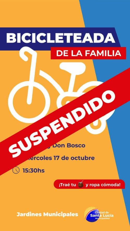 Suspendido > Bicicleteada de la Familia