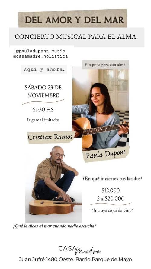 Del Amor & Del Mar: Concierto Musical para el Alma