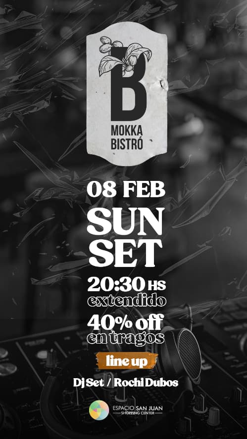 Sunset en Mokka Bistro