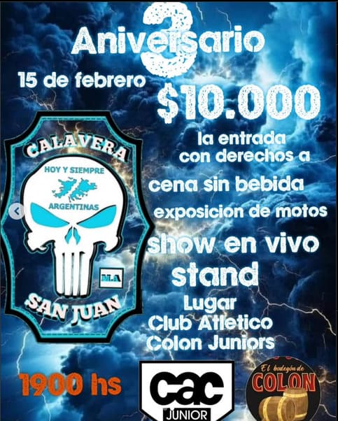 3° Aniversario de Calavera Moto Agrupacion