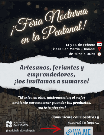 Feria Nocturna en la Peatonal