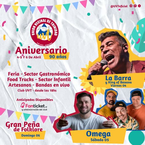 Aniversario 90 años de UVT: La Barra & King of Banana