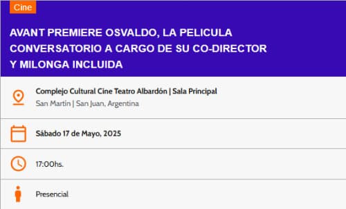 Avant Premiere Osvaldo