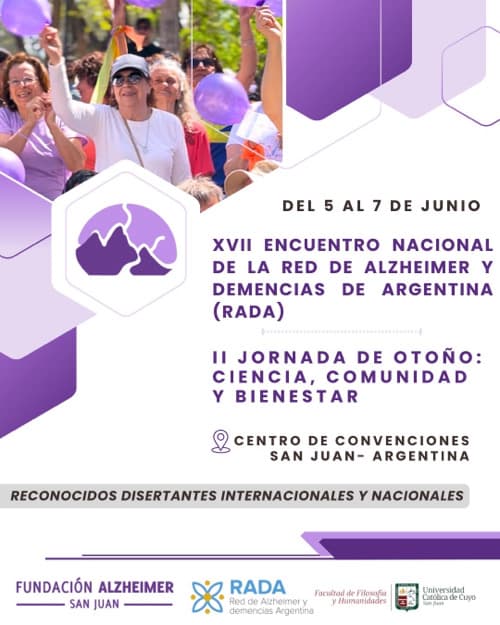XVII Encuentro Nacional de la Red de Alzheimer y Demencia de Argentina (RADA) - II Jornada de otoño: Ciencia, comunidad y bienestar