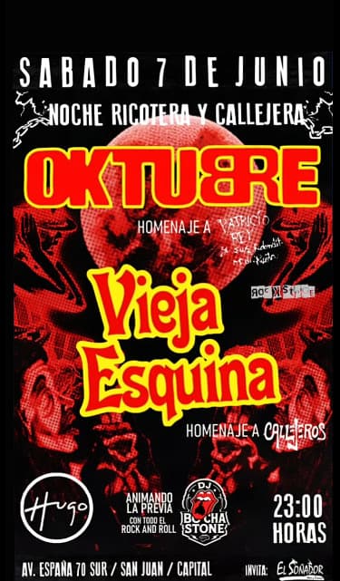 Noche Ricotera y Callejera: Oktubre & Vieja Esquina