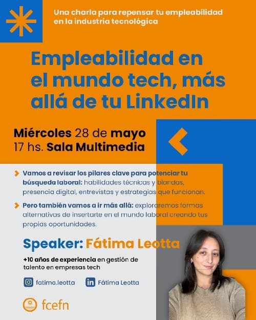 Fatima Leotta: "Empleabilidad en el mundo tech, más allá de tu LinkedIn"