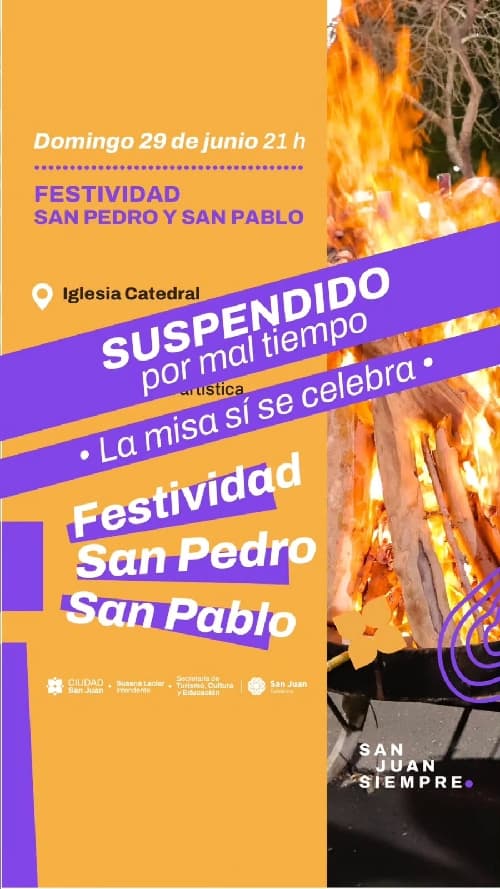 Suspendido > Festividad San Pedro y San Pablo