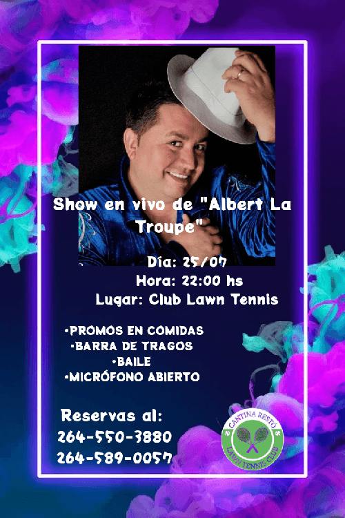 Show en vivo de Albert La Troupe