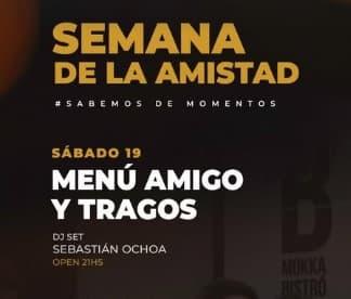 Menu Amigo & Tragos - Sebastian Ochoa Dj Set
