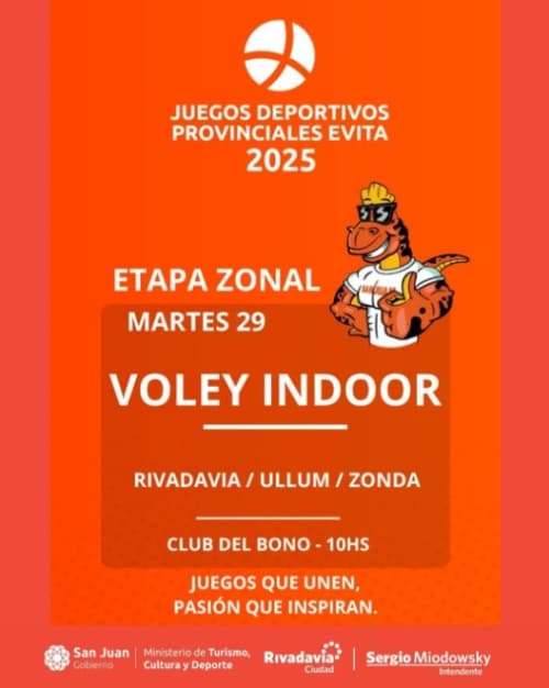Juegos Deportivos Provinciales Evita 2025 - Voley Indoor