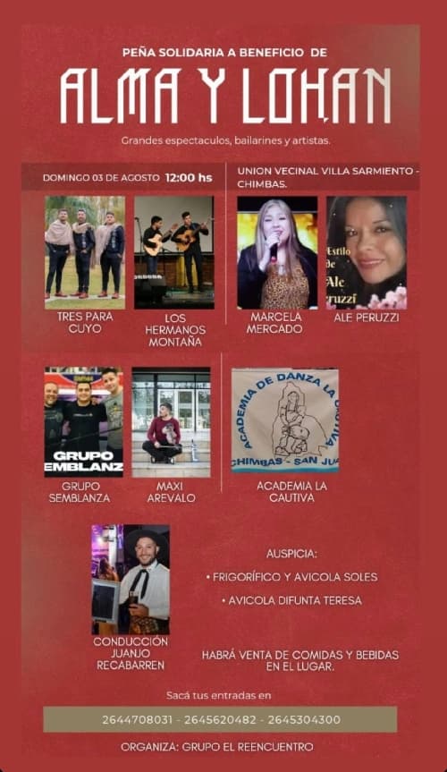 Peña Solidaria a Beneficio de Alma & Lohan