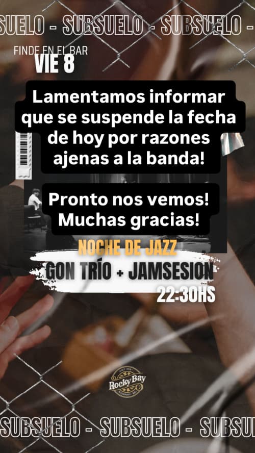 Suspendido > Noche de Jazz - Gon Trio