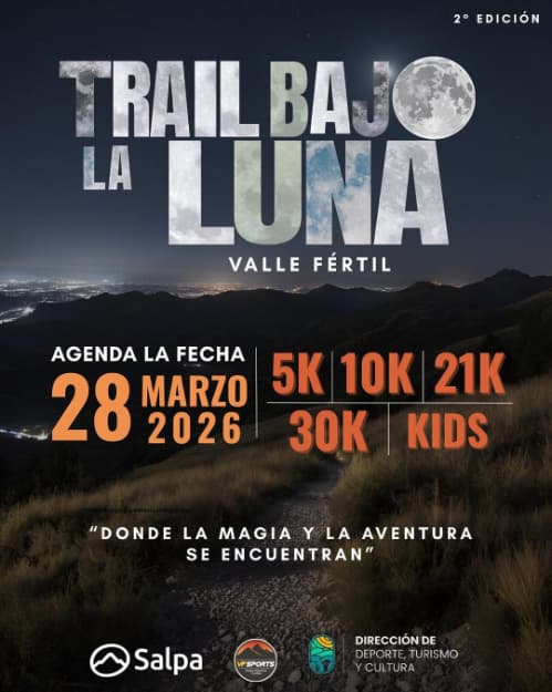 Deportes en San Juan: Trail Bajo la Luna en Valle Fértil el sáb, 28 de marzo