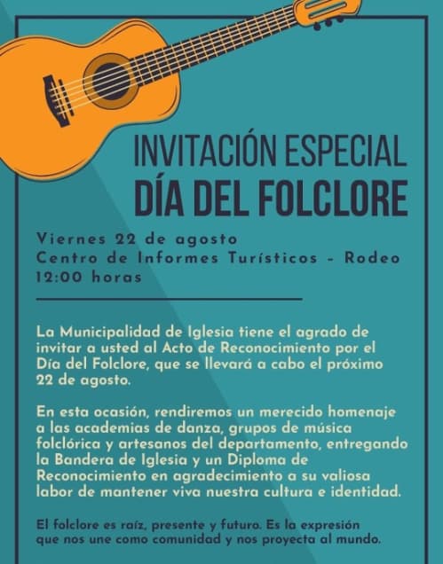 Invitacion Especial Dia del Folclore
