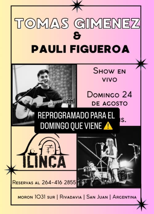 Reprogramado > Tomas Gimenez & Pauli Figueroa