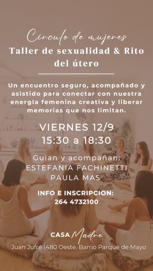 Circulo de Mujeres - Taller de Sexualidad & Rito del Utero