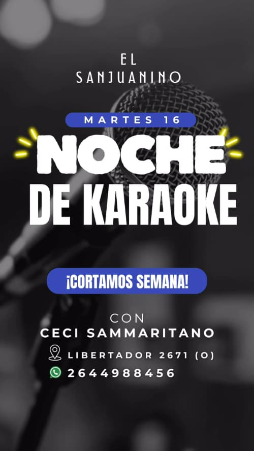 Noche de Karaoke con Ceci Sammaritano