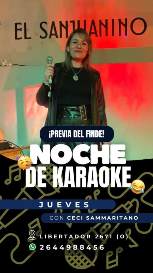 Noche de Karaoke con Ceci Sammaritano
