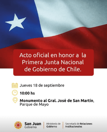 Acto Oficial en Honor a la Primera Junta Nacional de Gobierno de Chile