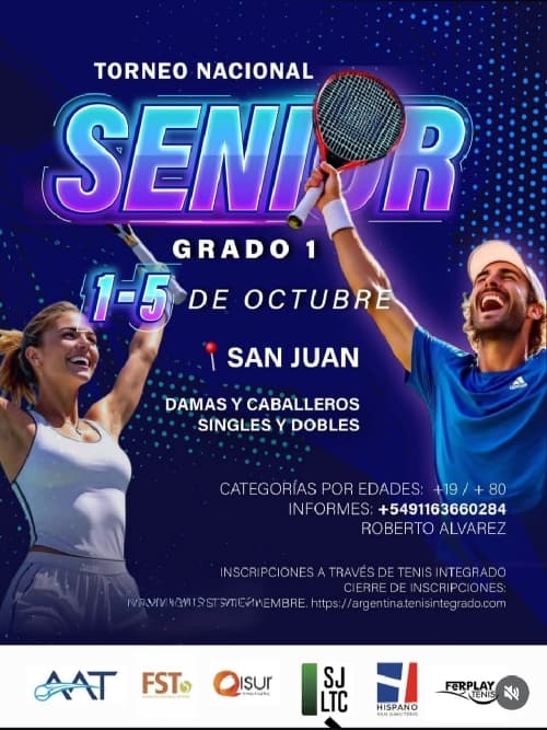 Torneo Nacional de Tenis Senior Grado 1