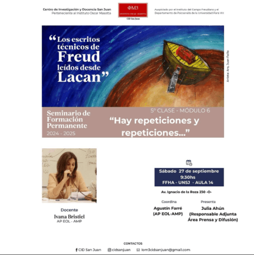 Seminario de Formacion Permanente: "Los Escritos Tecnicos de Freud Leidos desde Lacan"