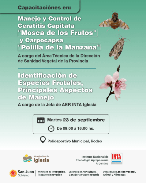 Capacitacion en: Manejo y Control de Ceratitis Capitata "Mosca de los Frutos" y Cardocapsa "Polilla de la Manzana"
