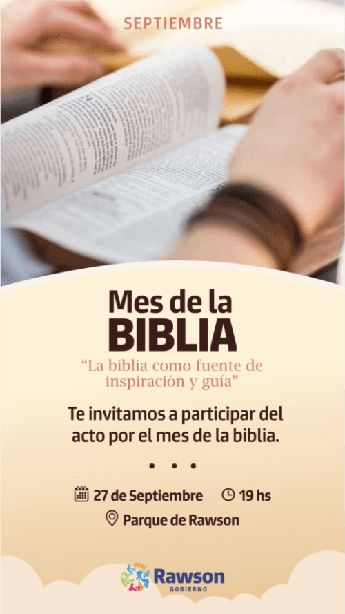 Mes de la Biblia - "La Biblia como como Fuente de Inspiracion & Guia"