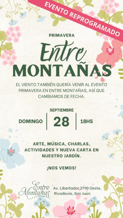 Reprogramado > Primavera Entre Montañas