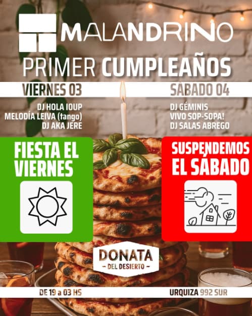 Suspendido > Primer Cumpleaños de Malandrino