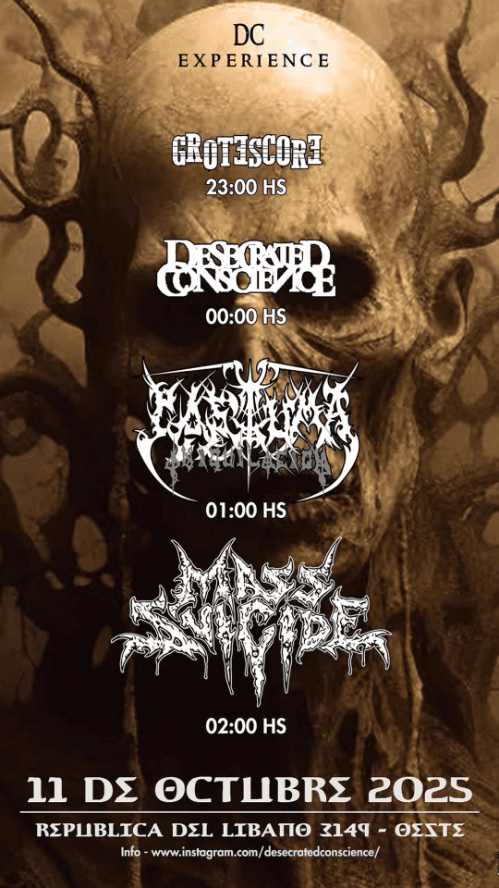 Mass Suicide | Postum Aniquilacion | Grotescore | Desecrated Conscience