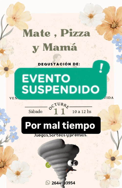 Suspendido > Mate, Pizza y Mama