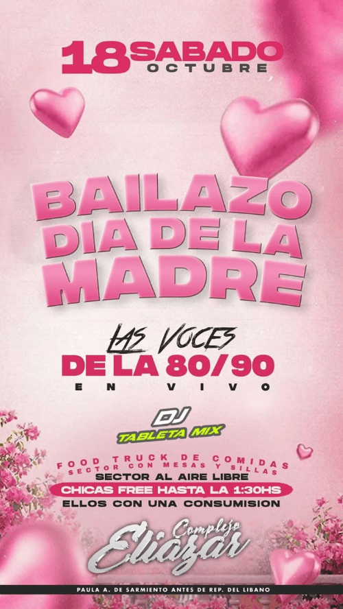 Bailazo Dia de la Madre - La 80/90