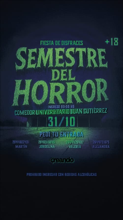 SEMESTRE DEL HORROR - FIESTA DE DISFRACES