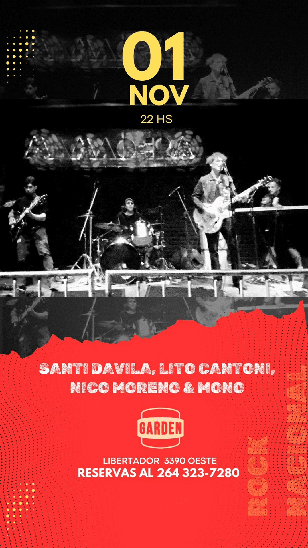 Santi Davila, Lito Cantoni, Nico Moreno y Mono